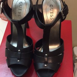 Guess black leather